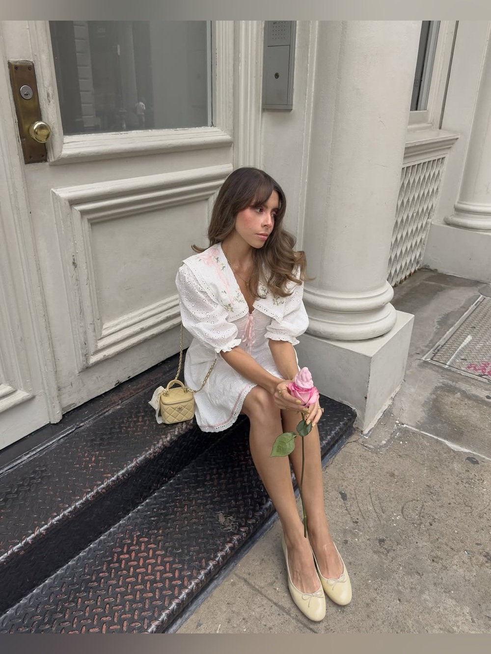 For Love & Lemons MI AMORE EMBROIDERED Mini Dress Size XXS NWT - Picture 7 of 16